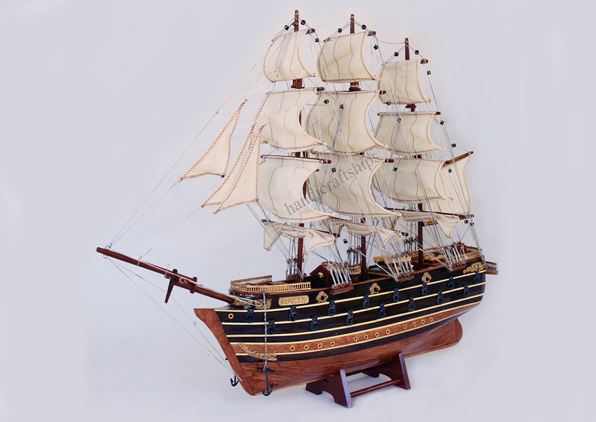 Mô hình thuyền chiến gỗ Napoleon chì (Thân: 60cm)
