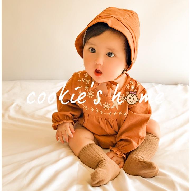 Set kèm nón bộ áo liền quần cotton cho bé gái mạc đầy tháng thôi nôi quà tặng kiểu công chúa cho bé gái