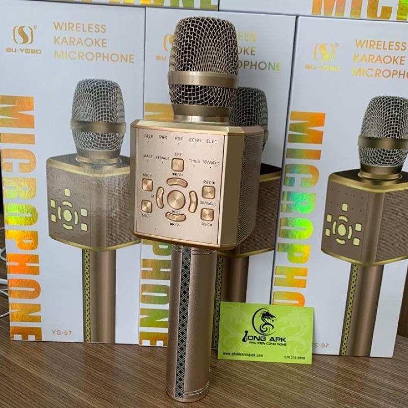 Micro Kèm Loa Bluetooth Karaoke YS-97 Tích Hợp Loa Bass Trầm- Livestream Siêu Hay