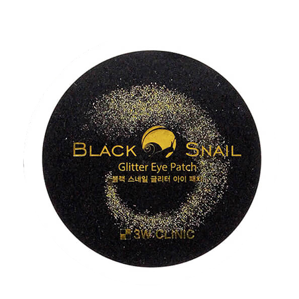 MẶT NẠ ĐẮP MẮT CHIẾT XUẤT DỊCH NHẦY ỐC SÊN BLACK SNAIL GLITTER EYE PATCH 3W CLINIC 90gr 60 Miếng