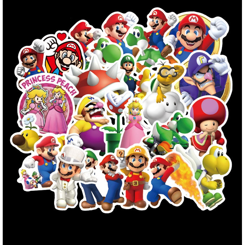 Sticker 100 miếng hình dán Mario - hàng nhập khẩu