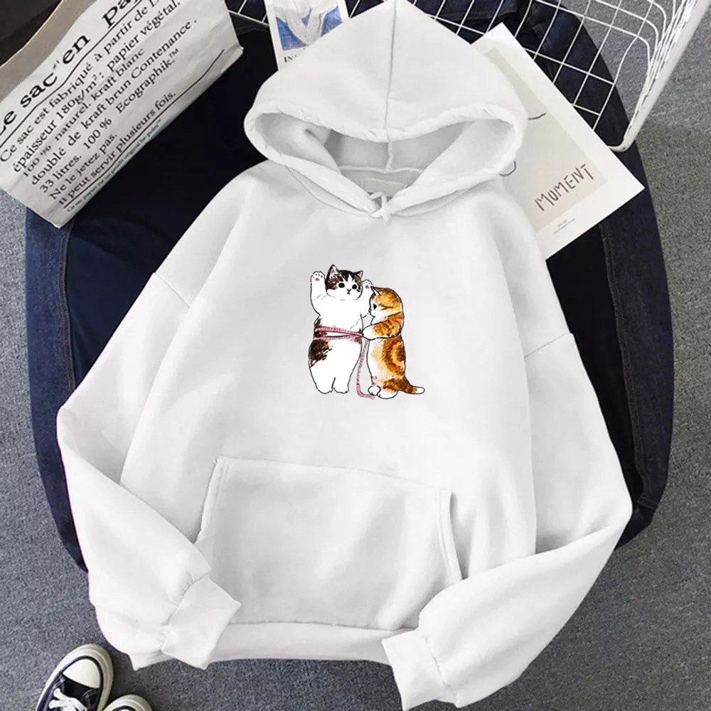 ÁO HOODIE NAM NỮ IN MÈO KUTE