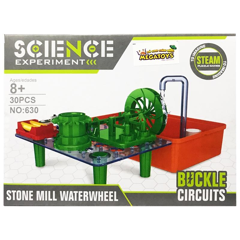 Đồ Chơi Giáo Dục STEM 630 - Science Experiment Stone Mill Waterwheel - Lắp Ráp Hệ Thống Cối Giã Gạo Bằng Sức Nước (30 Chi Tiết)