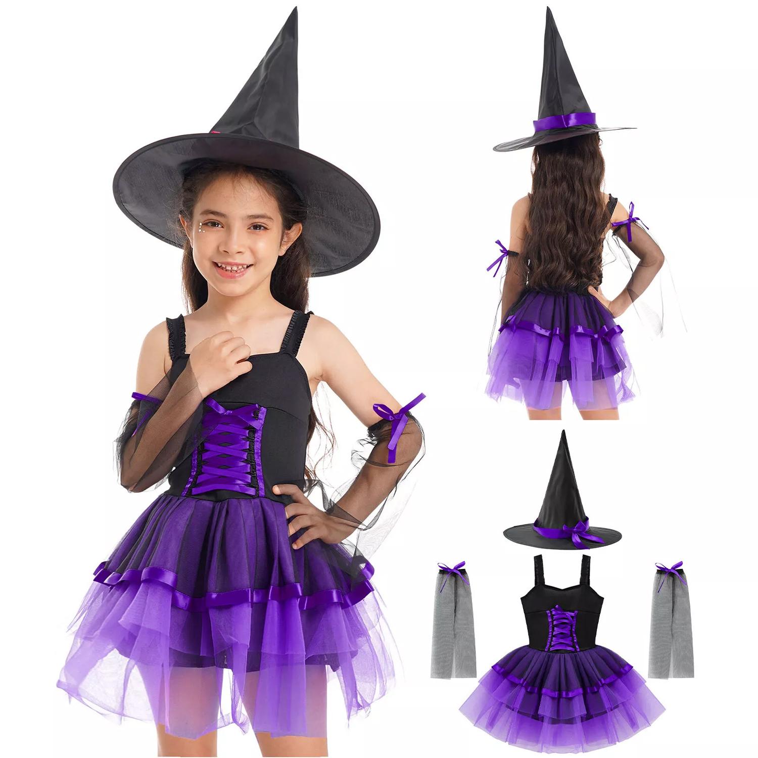 Bộ Váy Phù Thủy Hóa Trang Halloween Bé Gái - Size M - Nuan Nuan G0195C