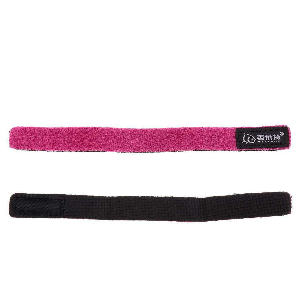 2Pcs Fishing Rod Belt Strap Rod Tie Suspenders Bands & 3Pcs Universal Fishing Rod Tip Cap Cover