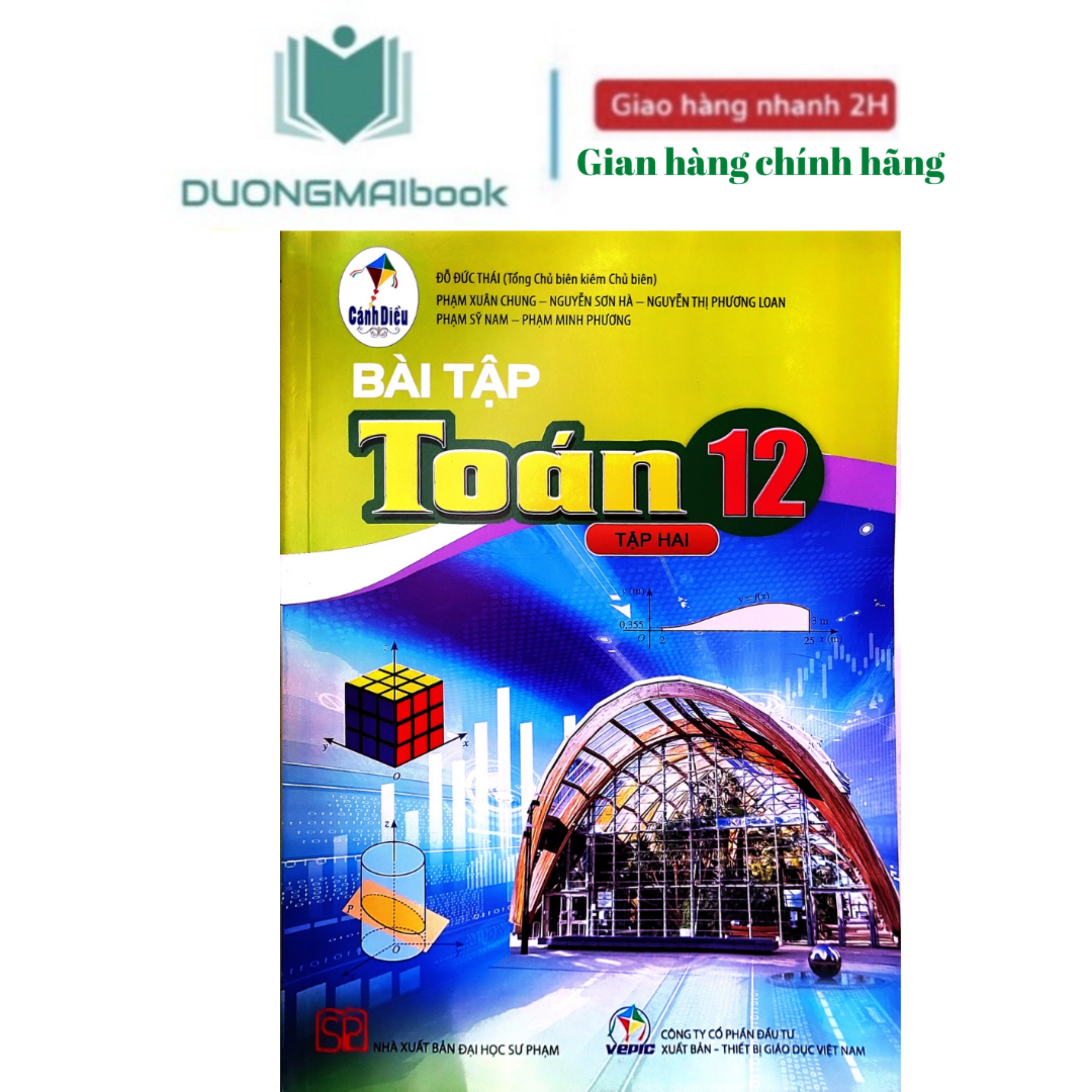 Sách - Bài tập Toán 12 Cánh Diều có đáp án (bán kèm 1 viên tẩy)