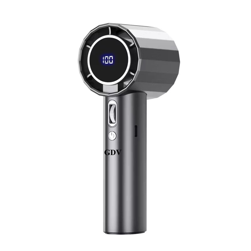 Quạt Cầm Tay Mini GDV GS5 Turbo 100 Cấp Gió, Màn Hình LED - Màu Ngẫu Nhiên - Hàng Chính Hãng