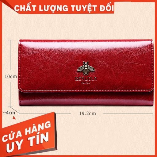 Ví Nữ Dài Da Bò thật Cao Cấp, chắc chắn, phong cách Hàn Quốc TVNN37 - Backpackworld HCM
