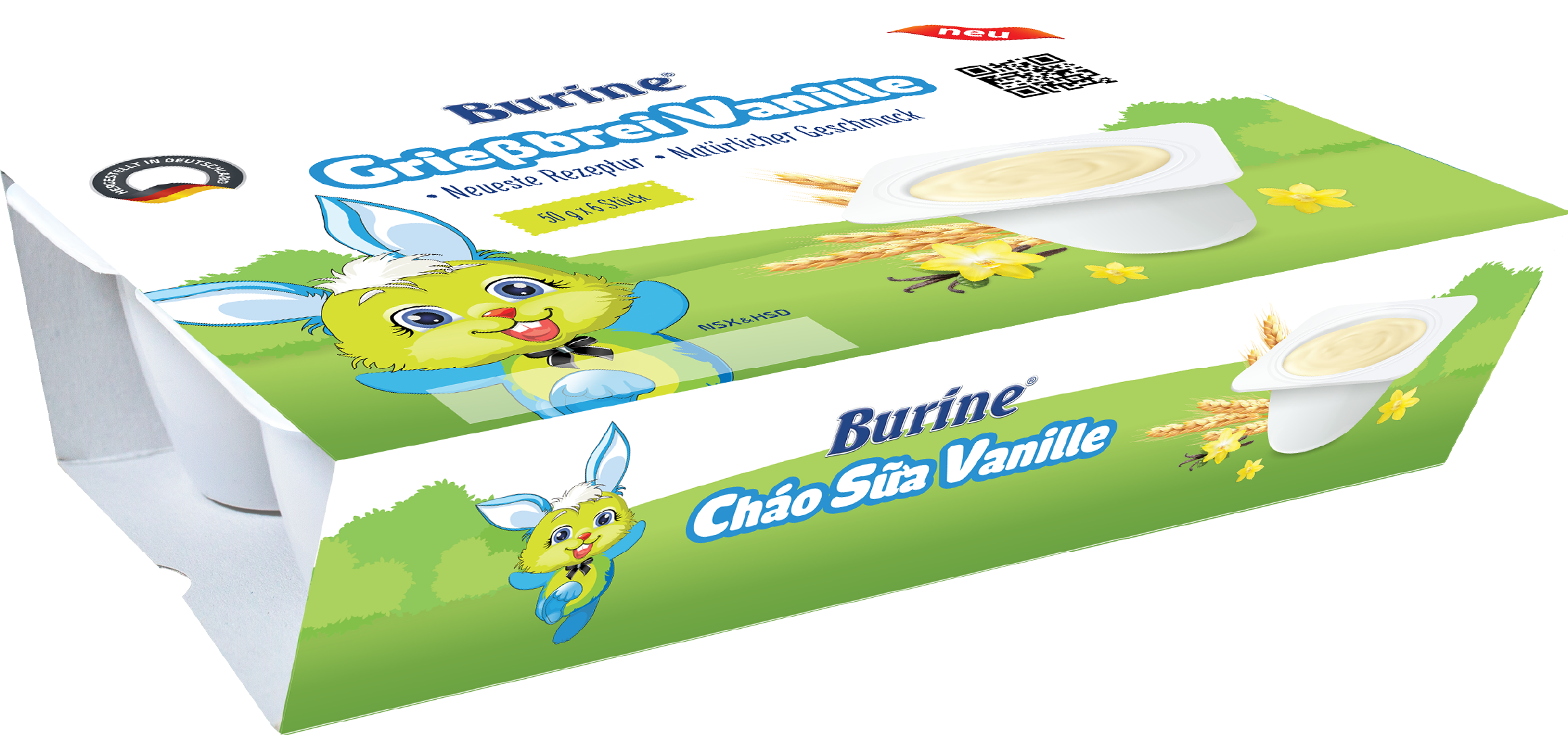 Cháo sữa ăn dặm Burine Vị Vani - Dành cho trẻ từ 6 tháng tuổi