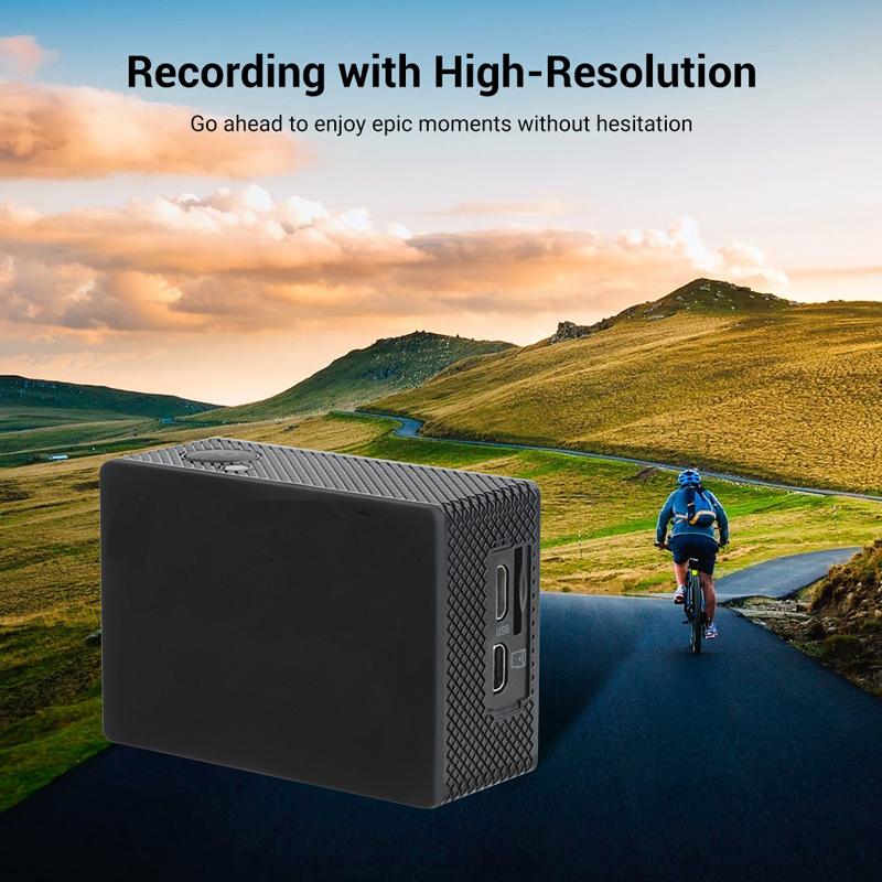 Camera hành động 4K 1080P/30fps HD Wifi Camera thể thao 170D 30m dưới nước Mũ bảo hiểm chống nước cam Camera mini ngoài trời điều khiển từ xa