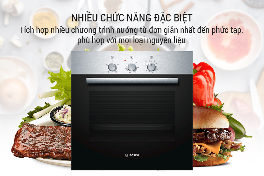 Lò Nướng Âm Bosch HBN211E2M (66L) - Hàng chính hãng