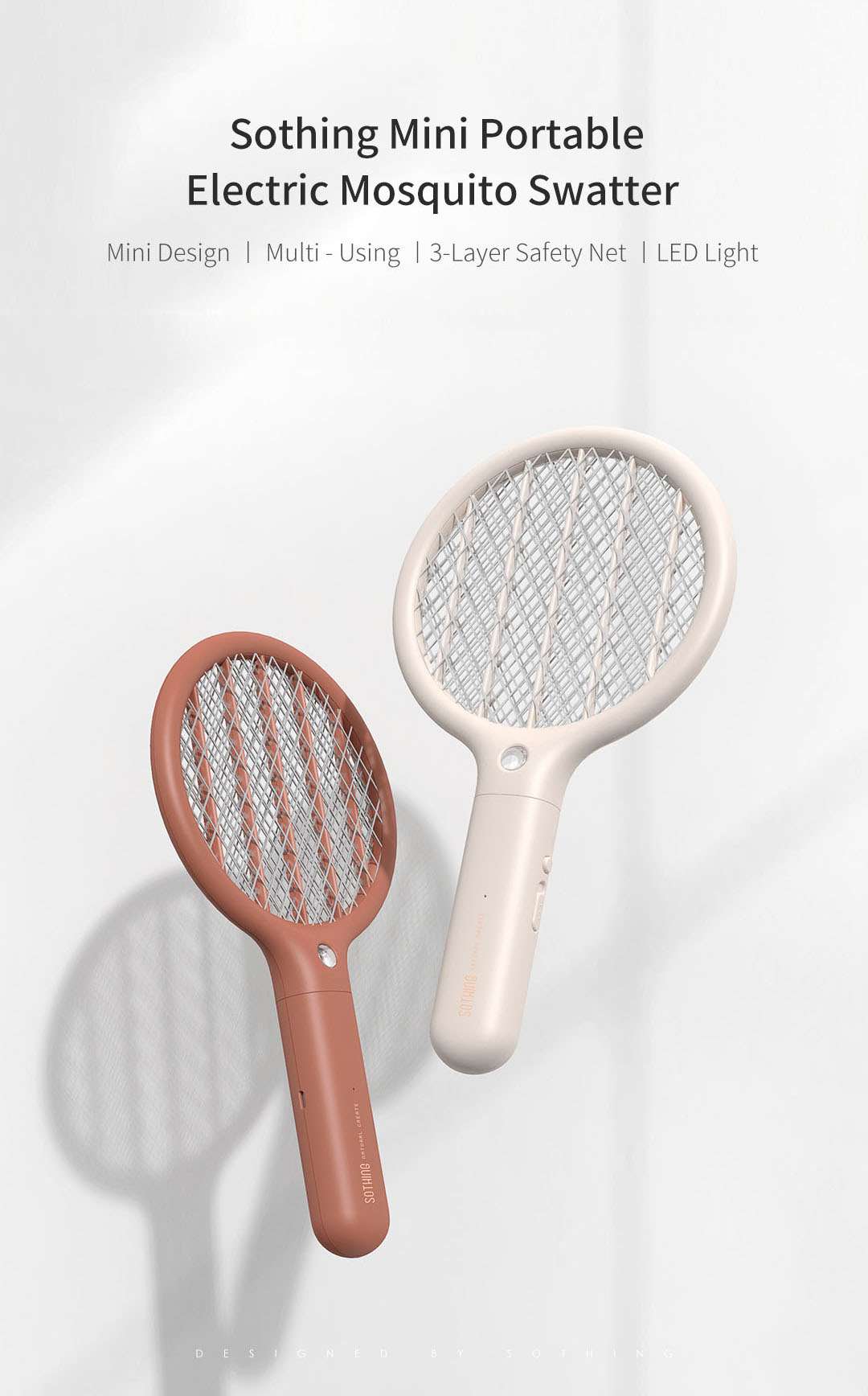 Vợt đánh muỗi Uareliffe tích hợp điện với đèn led thiết kế cầm tay tiện lợi Electric Mosquito Swatter