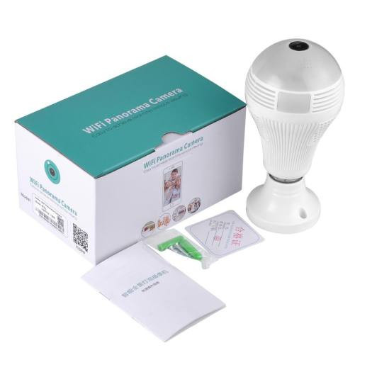 Camera IP WIFI ICSEE 2.0 Megapixel Tích Hợp Bóng Đèn Led Sáng - Quan Sát Toàn Cảnh 360° - Không Có Góc Khuất - Đàm Thoại 2 chiều