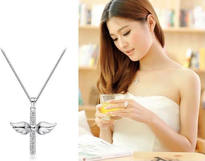 Mặt dây chuyền hợp kim đôi Thiên Sứ