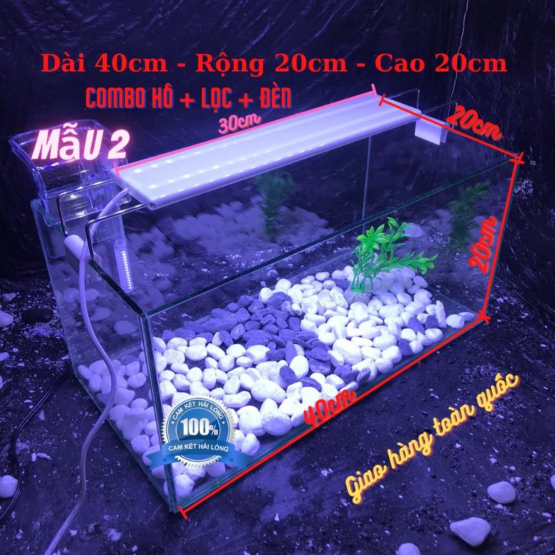 Bể cá mini COMBO ĐẦY ĐỦ dành cho nuôi cá cảnh phong thủy mini