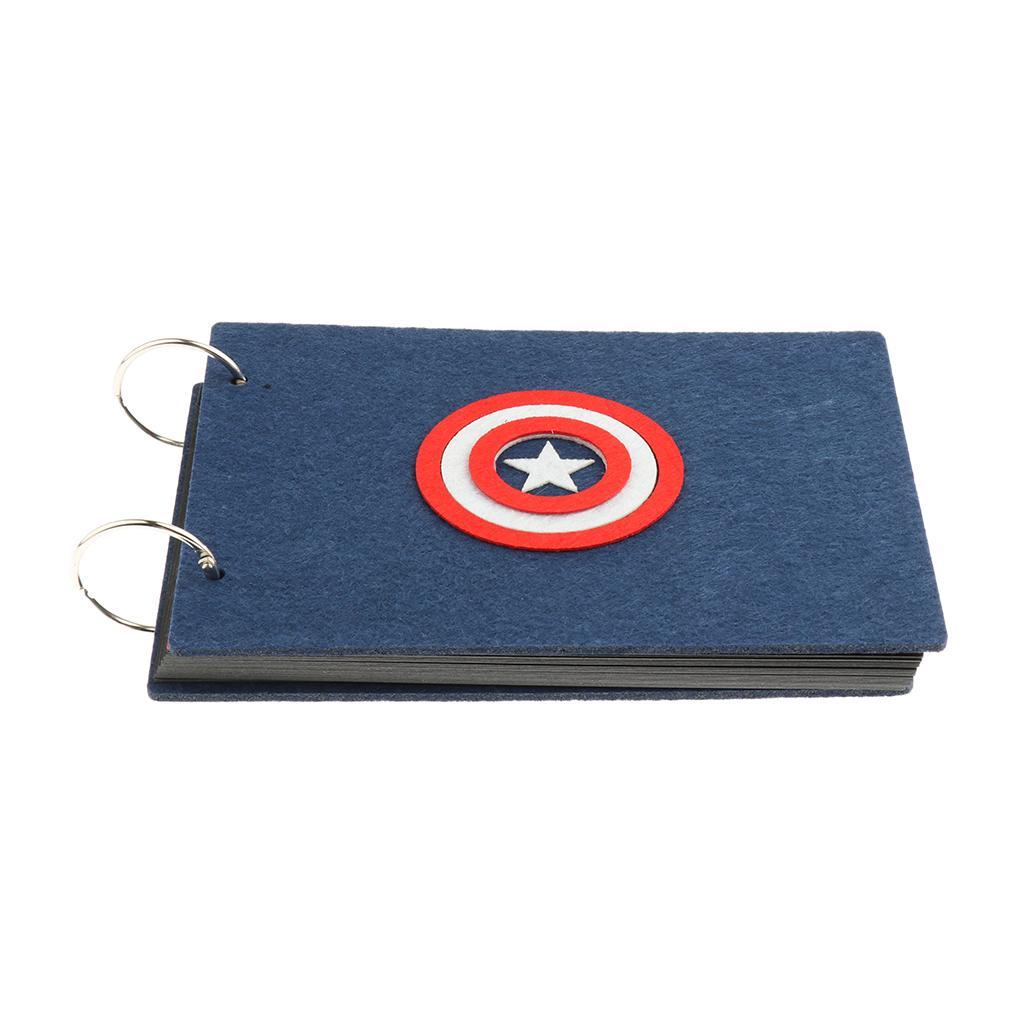 Variety of Style Memory Photo Souvenir Gift Photo Album Navy -Shield