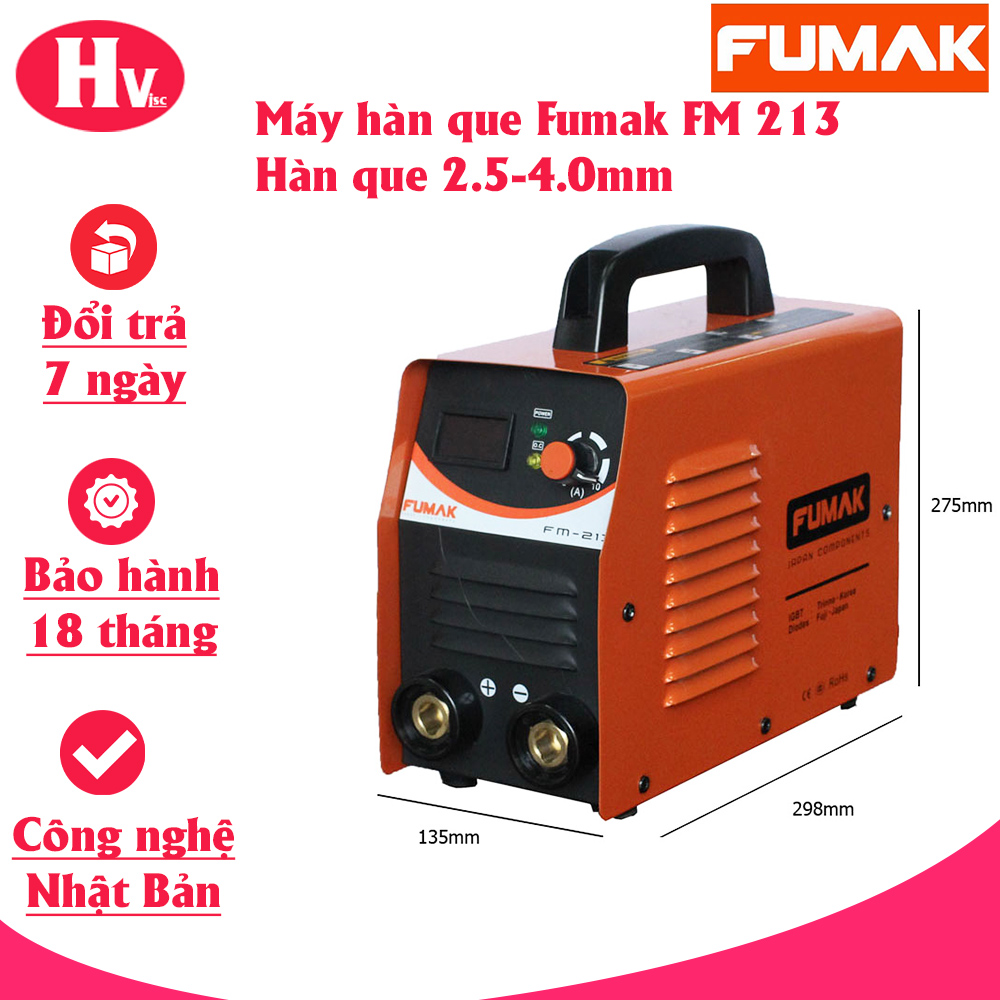 Máy hàn que Fumak FM 213 - hàn que 2.5-4.0mm - Hàng Chính Hãng