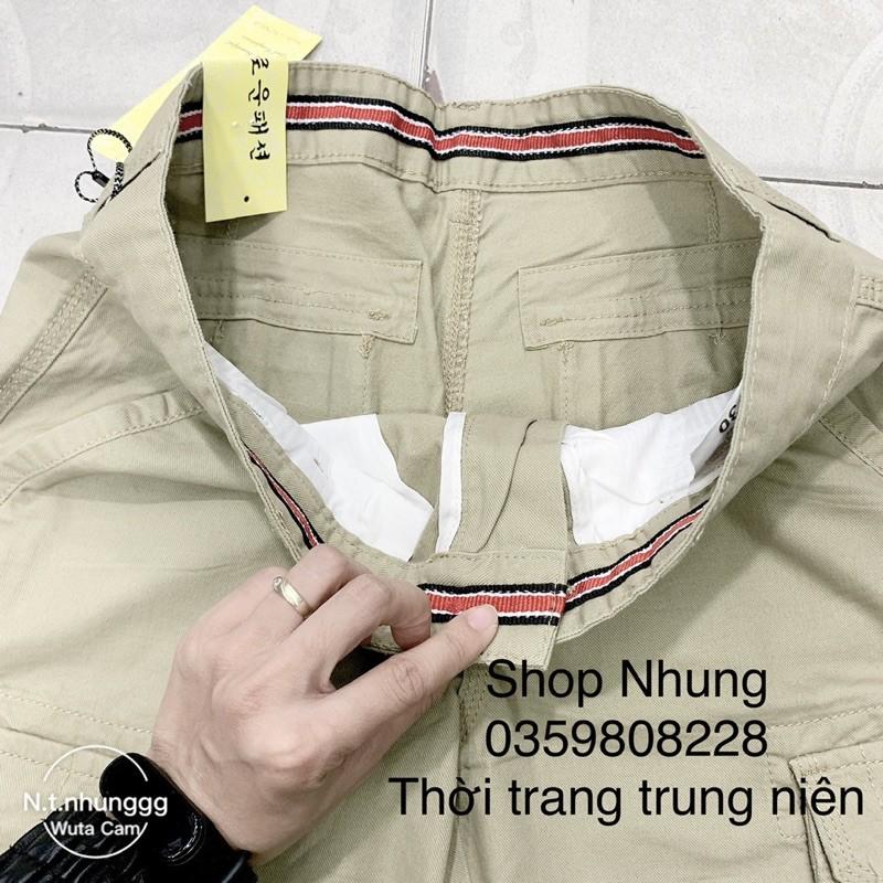 quần ngố kaki túi hộp nam trung niên chất đẹp - 2
