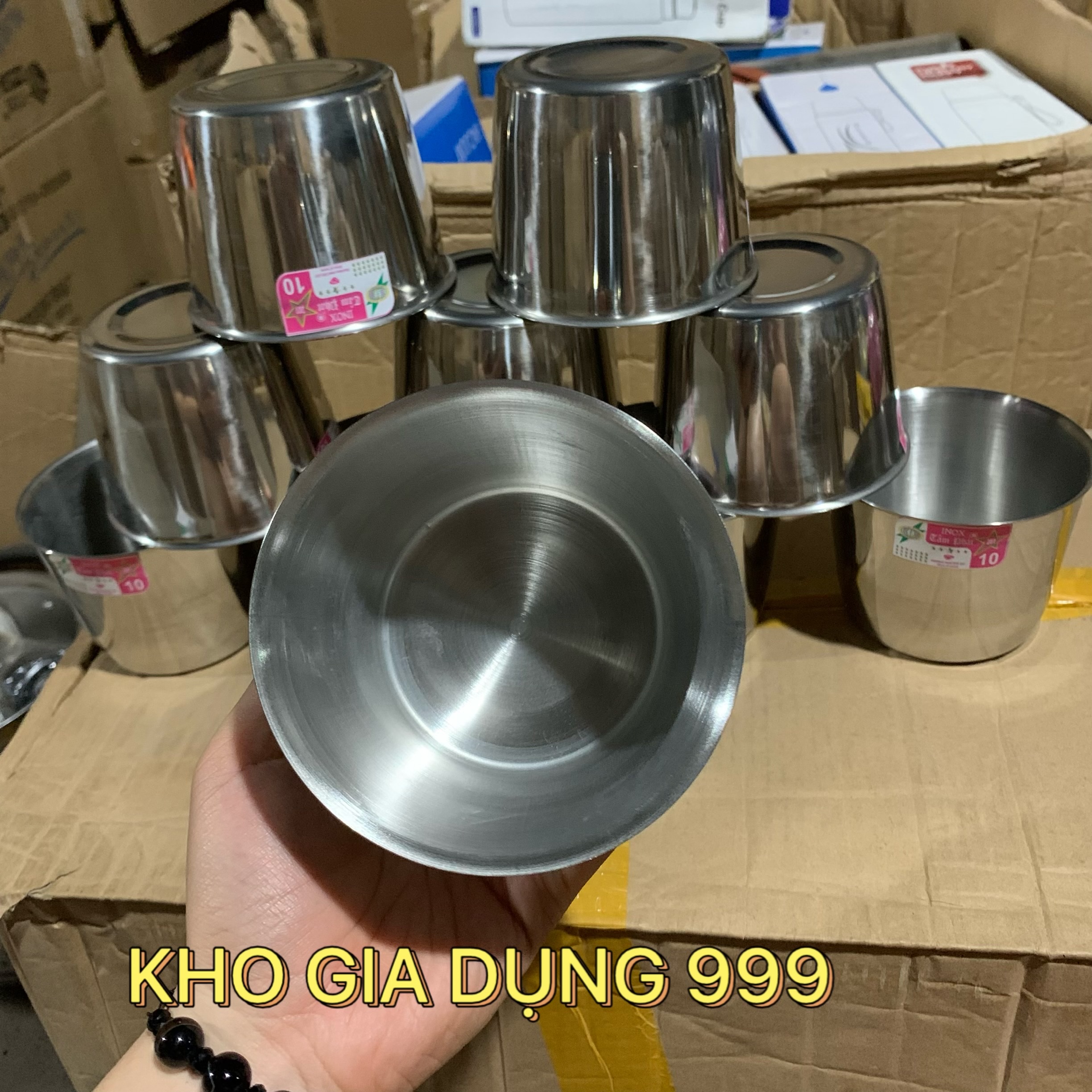 BỘ 10 LY LÀM ĐÁ 8CM - 10CM INOX CAO CẤP DÀY DẶN