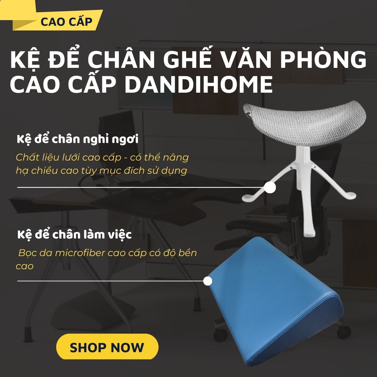 Kệ để chân ghế văn phòng DandiHome cao cấp