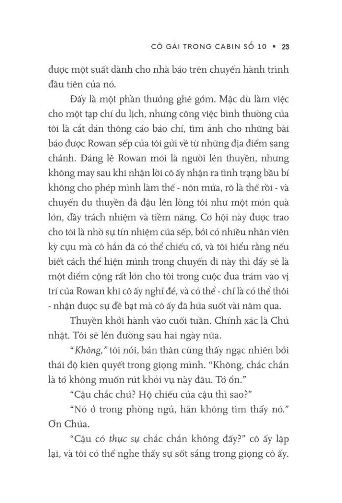 Sách Cô Gái Trong Cabin Số 10