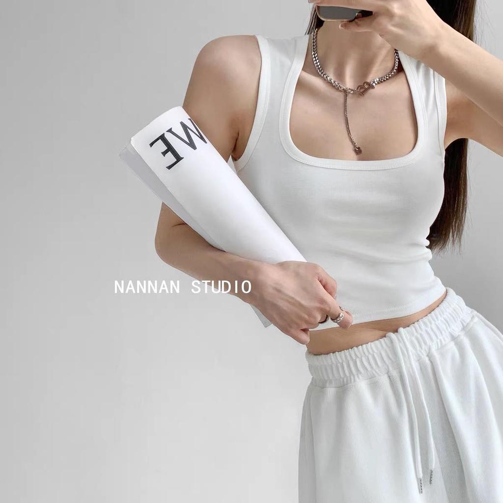 M18. Áo croptop 2 dây kiểu nữ sẵn đệm ngực cổ vuông cá tính, áo nữ kiểu đẹp sang chảnh