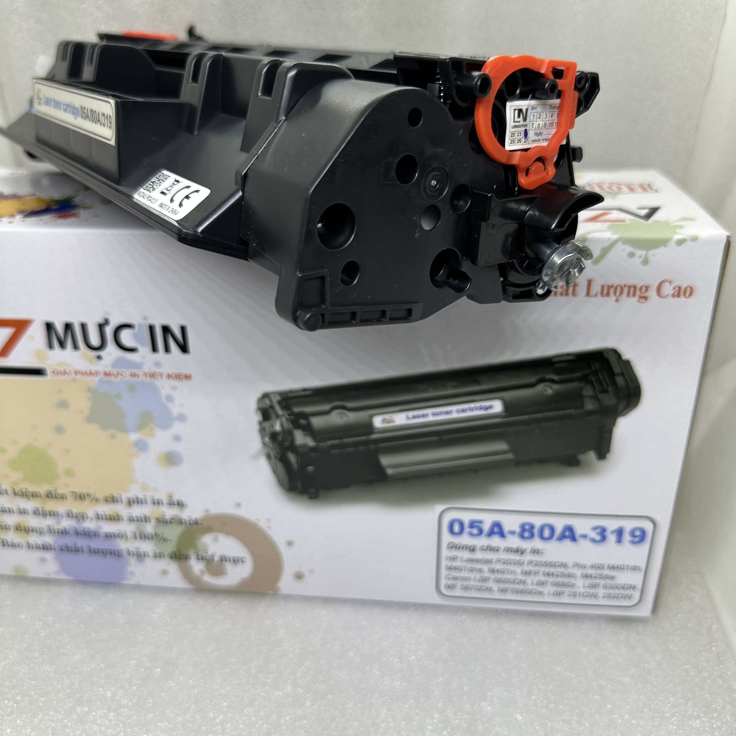 [CÓ LỖ ĐỔ MỰC] Hộp Mực AZ 05A /80A /319 dùng cho máy in Hp P2035, P2055, M401D, Canon 251DW, 252DW - Hàng chính hãng
