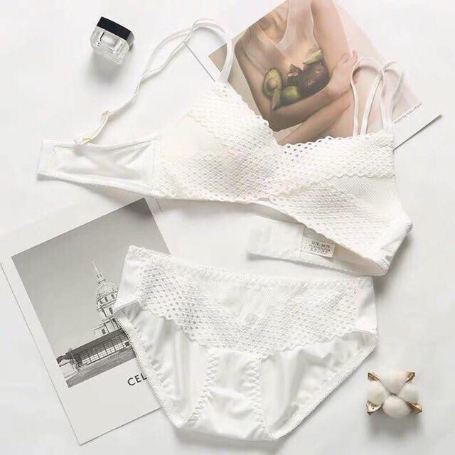 Set Đồ Lót ️️ Bộ Đồ Lót Ren - Bộ Đồ Lót Sweer Girl Đệm Mỏng, Không Gọng 994 siêu ngọt ngào quyến rũ