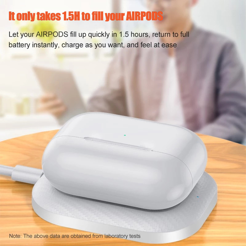 Đế Sạc Nhanh Không Dây Chuyên Cho AIRPODS - CAPARIES AIRPODQI-V1, Wireless Quick Charge, chuẩn Qi Apple cho Iphone - Hàng Chính Hãng