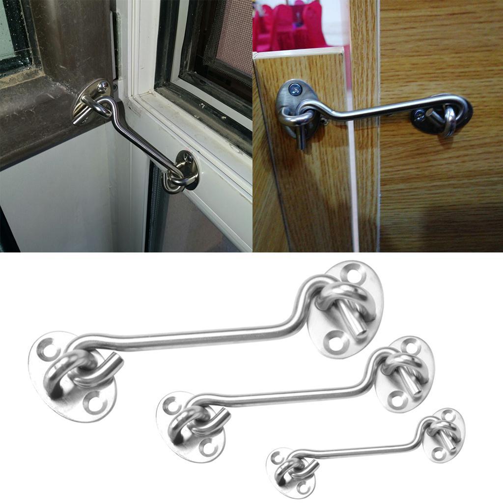 Stainless Steel Window Door Restrictor Catch Child Safety Security Lock 12.8cm