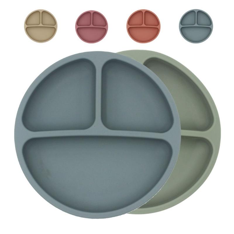 4 Cái/bộ Không Chứa BPA Silicone Cho Bé Bộ Đồ Ăn Yếm Chống Thấm Màu Đĩa Dùng Tiệc Hút Bộ Bát Và Thìa Cho Bé