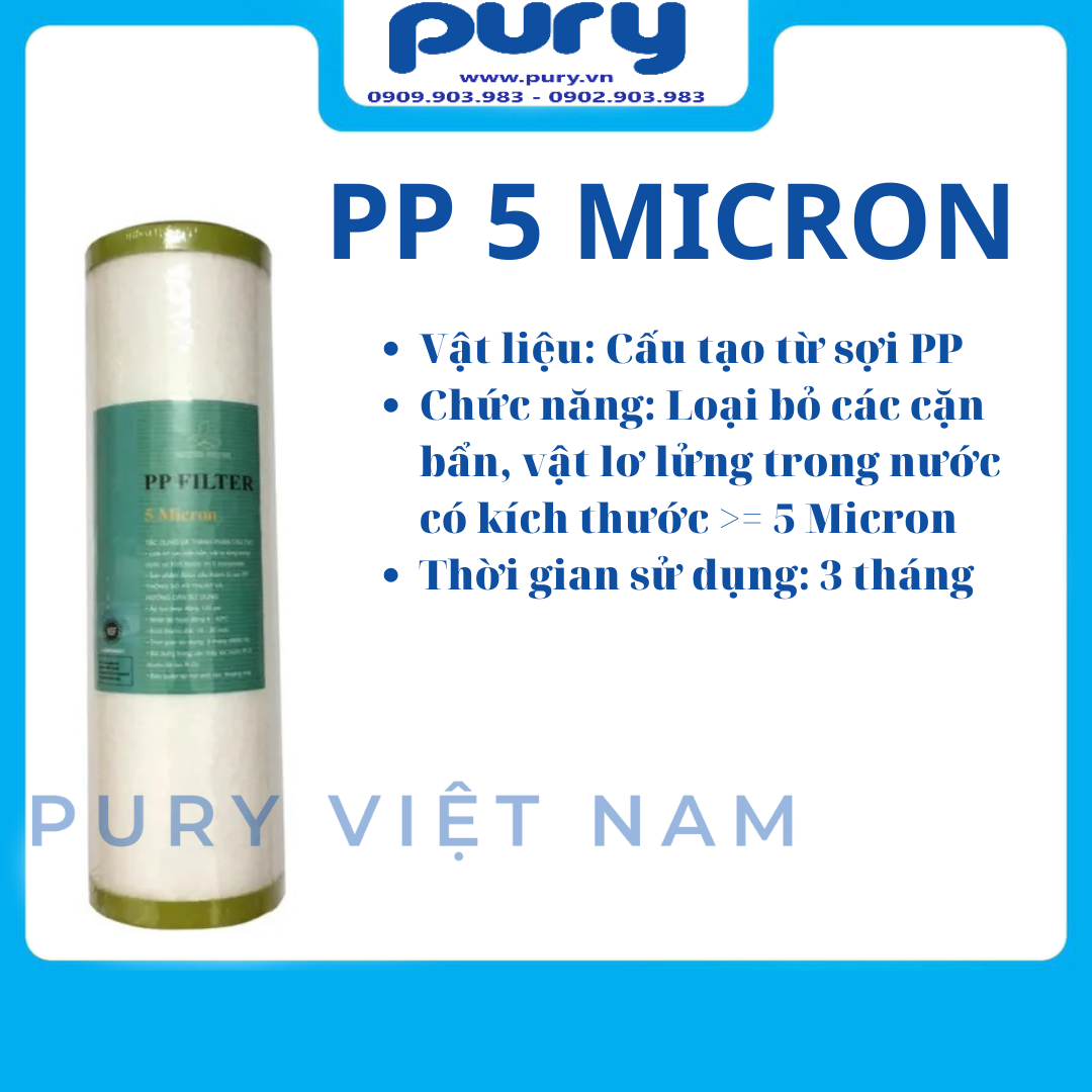 Bộ Ba Lõi Lọc Nước 1,2,3 Máy Ro --- Lõi Lọc Thô 123 (PP5 + OCB + CTO)