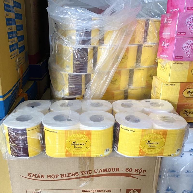 Giấy vệ sinh Bless you L'amour x3 lớp bathroom tissue 1 lốc 10 cuộn