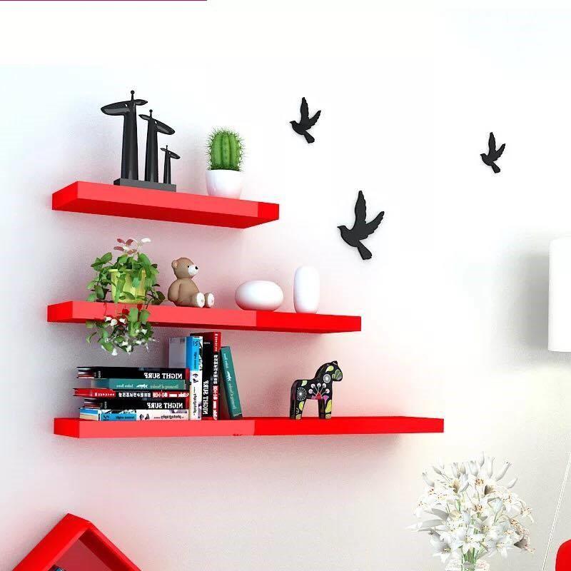 Bộ 3 kệ thanh ngang 40,60,80cm sâu 12cm Gỗ lõi xanh chống ẩm cao cấp