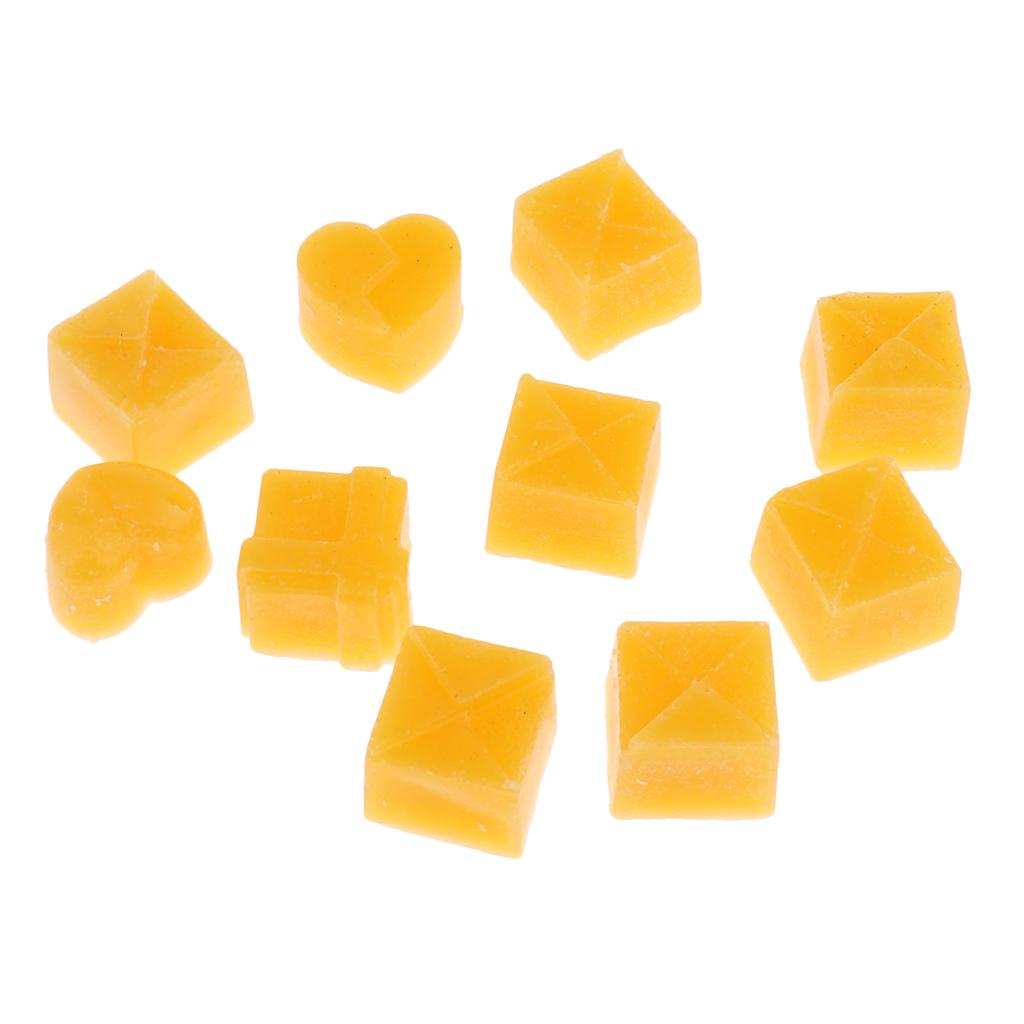 Pack of 10 Natural Beeswax for Crafts