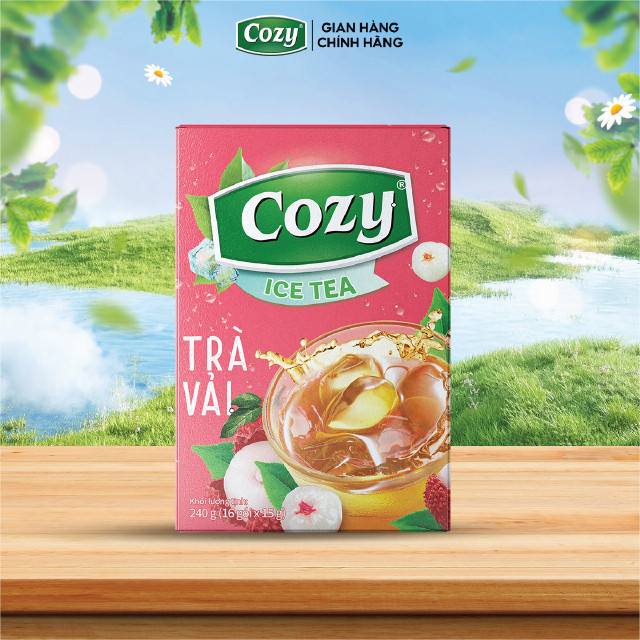 Cozy Icetea Vải 16 gói x 15g Hộp