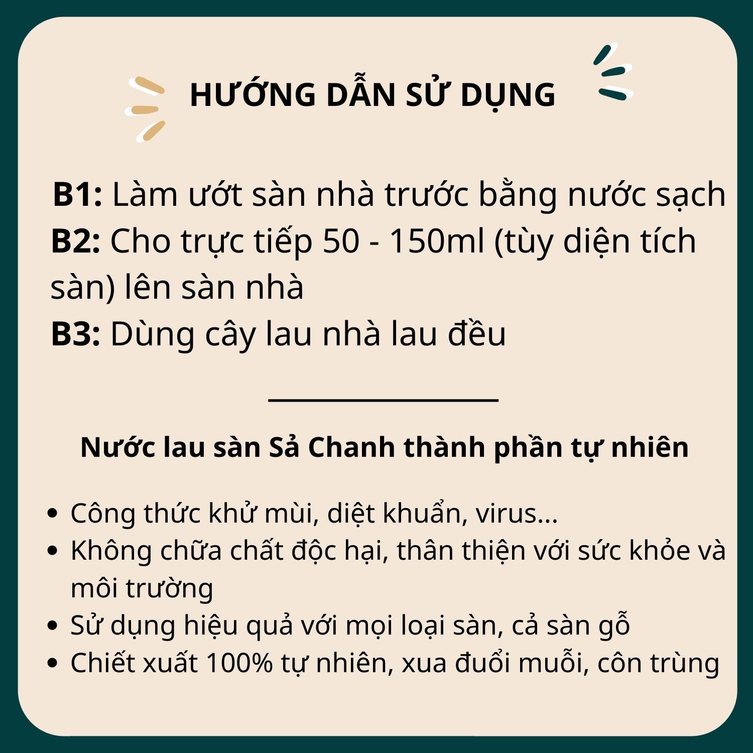 Nước Lau Sàn Sả Chanh Hương Quế Trà Bồng 1000ml – 5000ml, Organic Thiên Nhiên Diệt Khuẩn, Xua Đuổi Côn Trùng , An Toàn Cho Sức Khỏe, Nhà Luôn Thơm Ngát – Hàng Chính Hãng