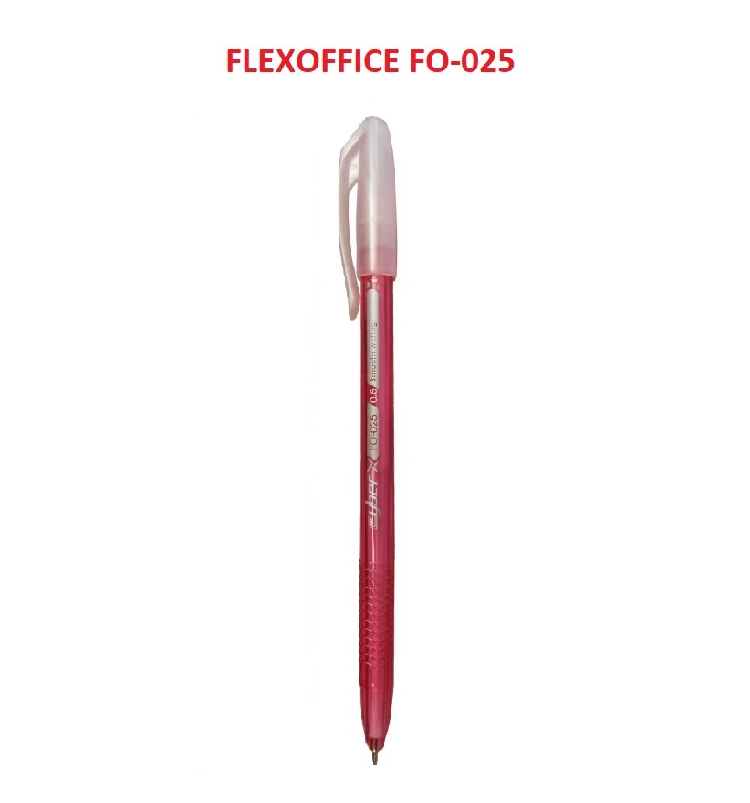 Hộp 20 cây bút bi Flexoffice FO-025 đỏ