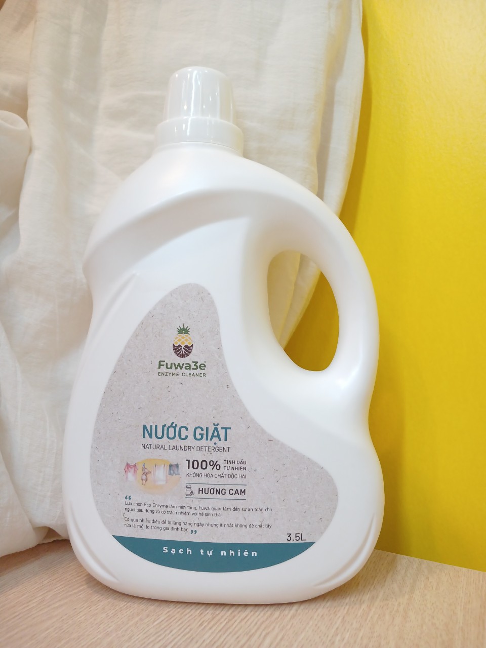 Nước Giặt Hữu Cơ Fuwa3e Chuyên Giặt Lụa 3,5L An Toàn Cho Bé