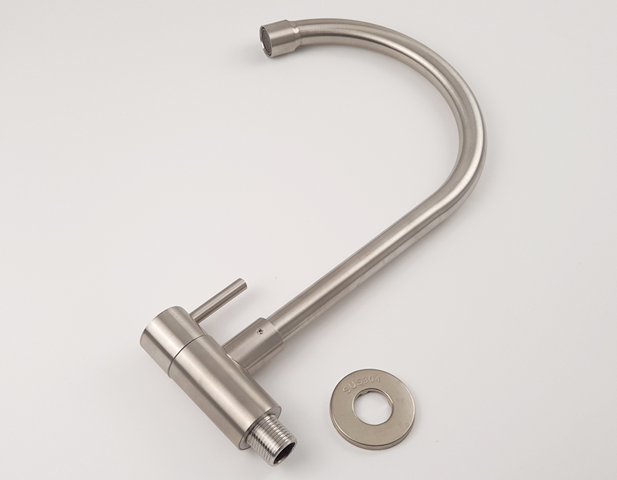 Vòi rửa chén lạnh âm tường Inox SUS 304 Eurolife EL-RC08