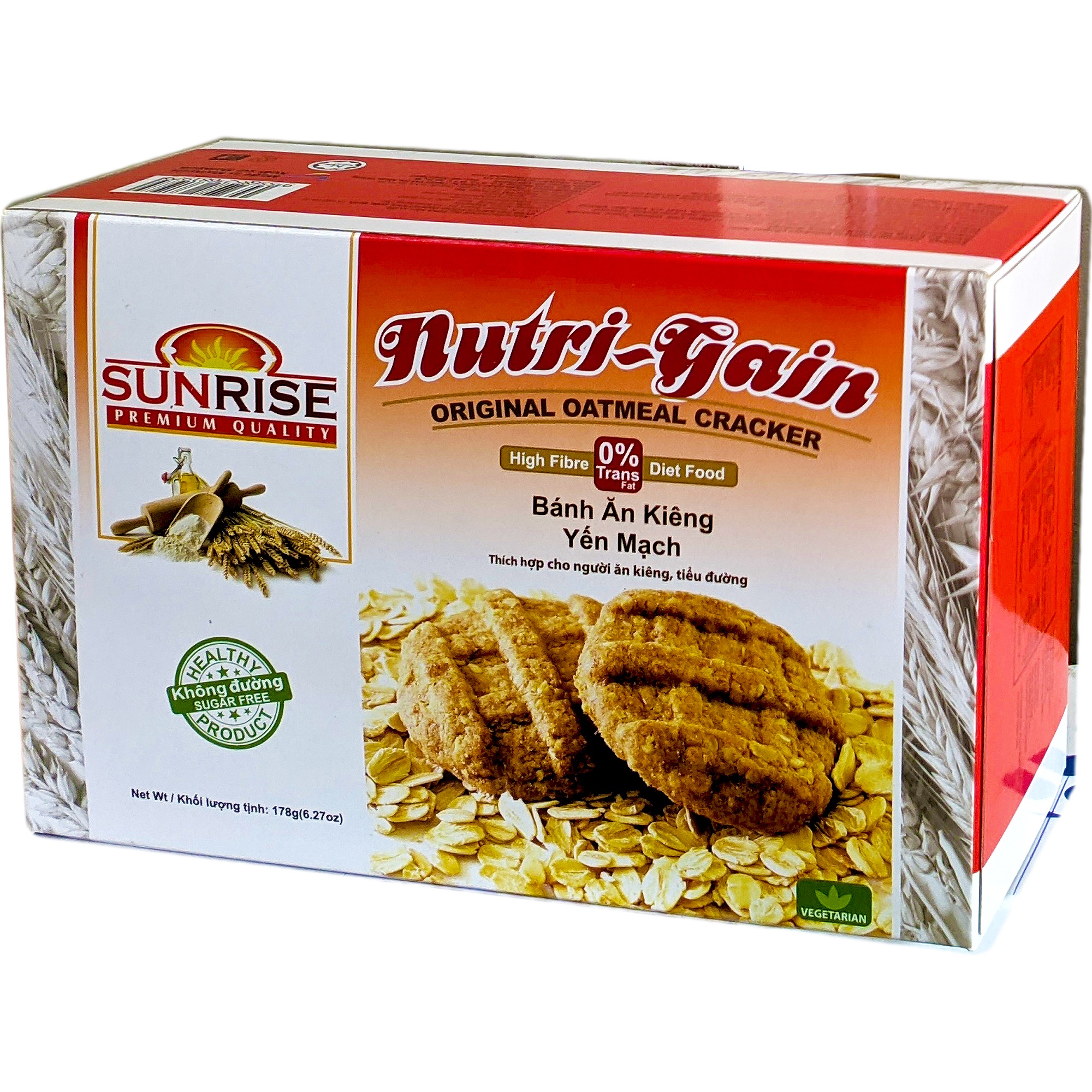 Bánh ăn kiêng Sunrise vị yến mạch nguyên chất