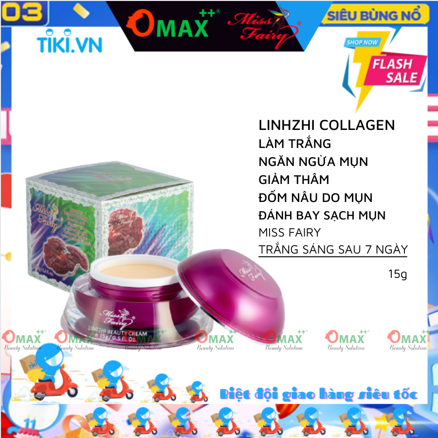 Kem Dưỡng Da Hỗ Trợ Trị Mụn Tinh Chất Linh Chi Miss Fairy (15g)