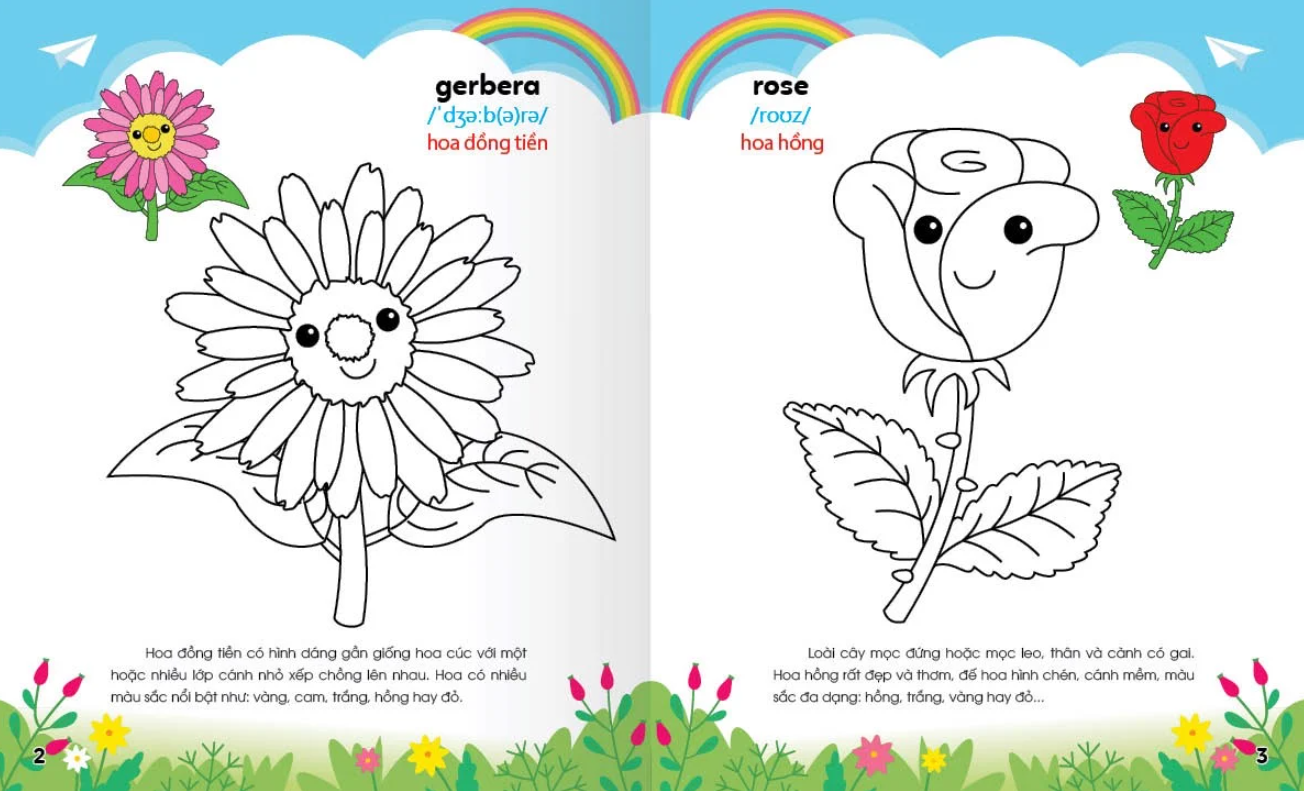 Colouring 365 Ngày Tô Màu - Khám Phá Thế Giới Phát Triển Trí Tuệ - Cuốn 3: Hoa, Quả, Rau Củ