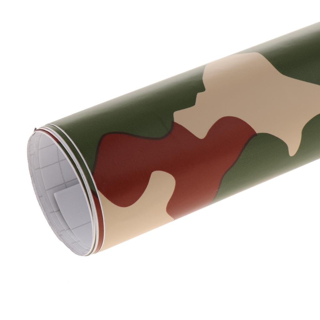 Green Camouflage Matte Vinyl Car Wrap Decal Film Sheet Air Channel Release