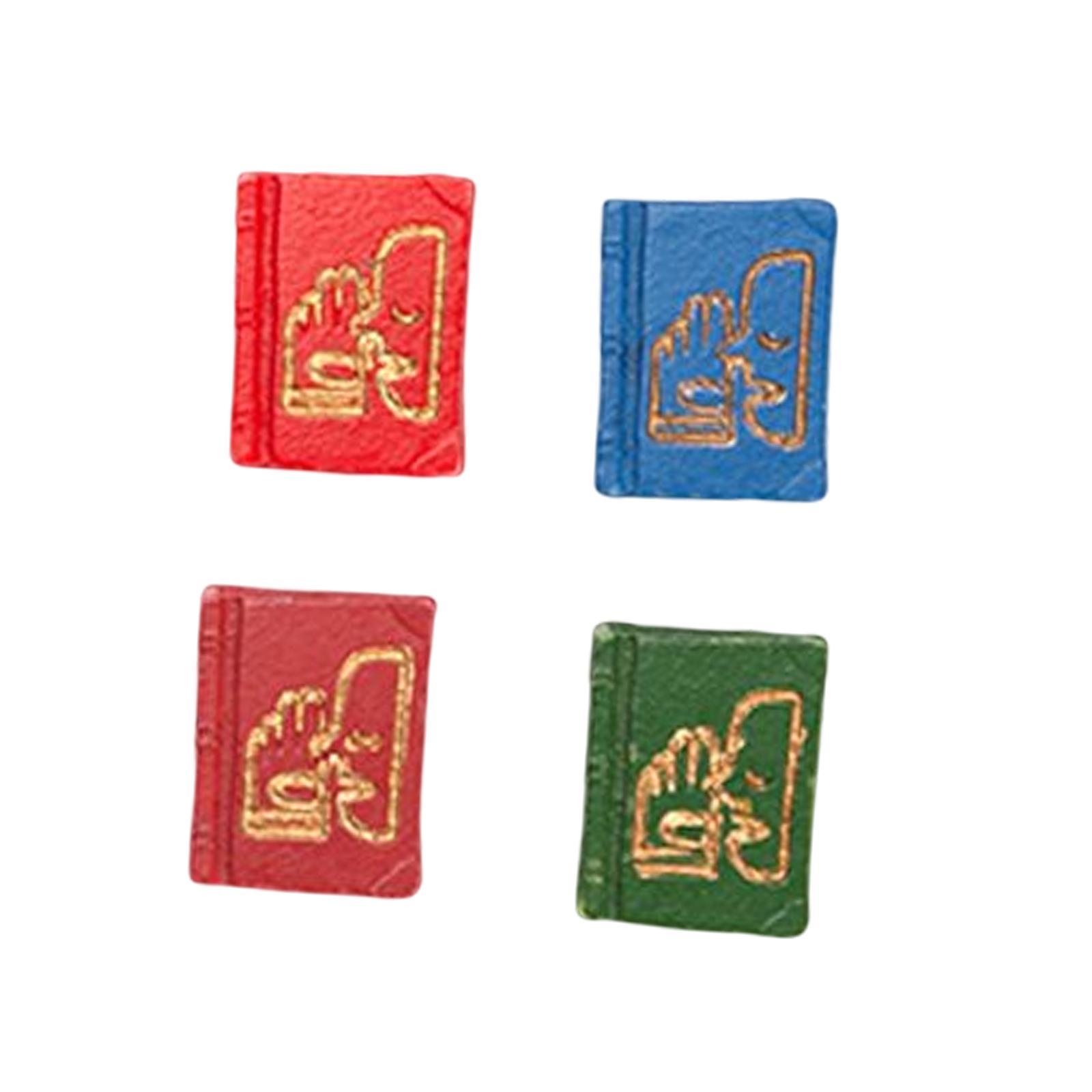 4Pcs mini Pocket Book Miniature Model for Landscape Decorations