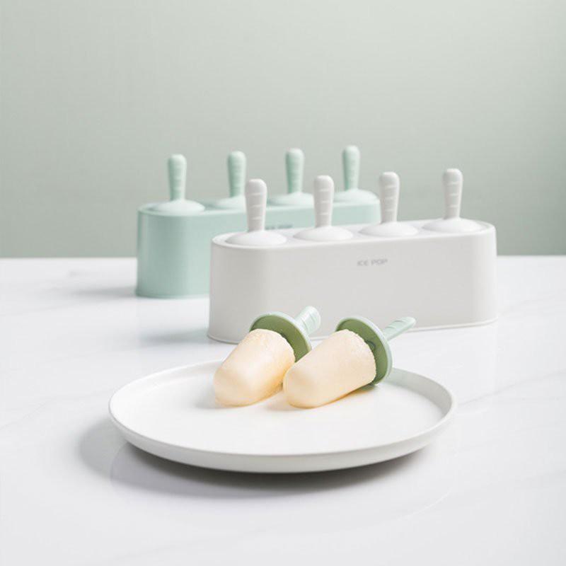 Khay làm kem que 4 que khuôn làm kem tự làm kem tại nhà tiện lợi