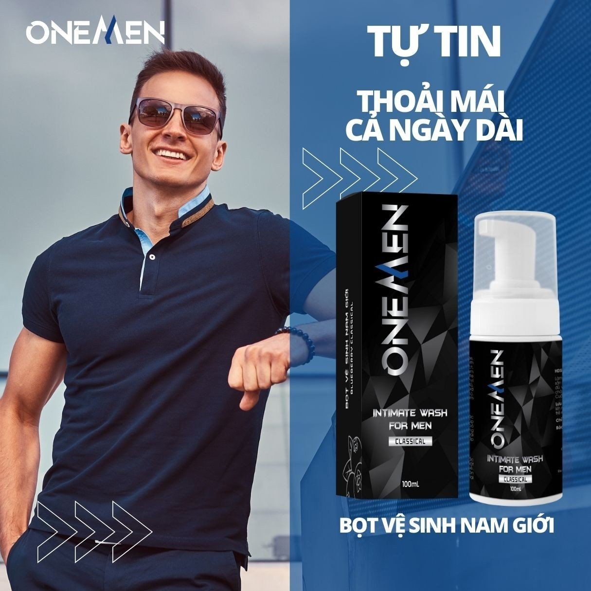 Combo Tiết Kiệm: Bọt Vệ Sinh Nam + Sữa Tắm OneMen TẶNG Nước Hoa Cho Nam Perfume