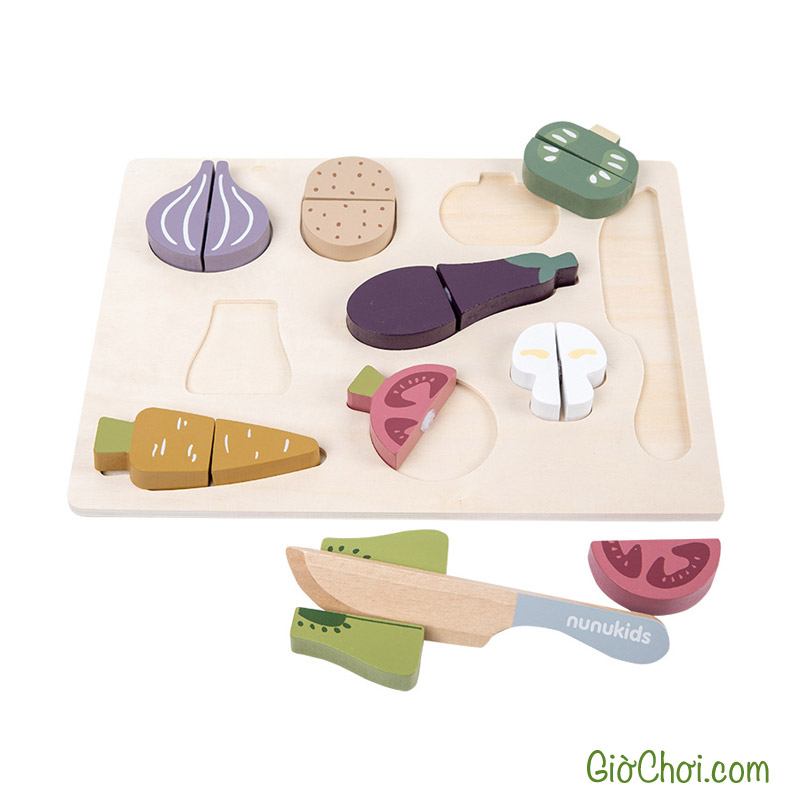 Bộ cắt rau củ bằng gỗ