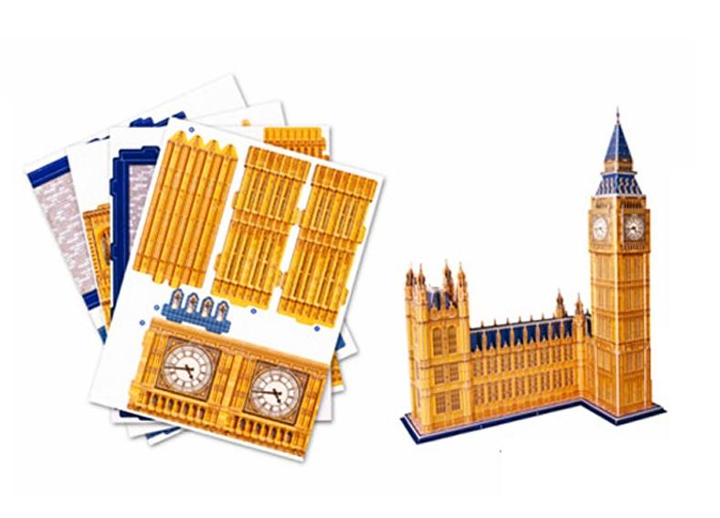 Mô Hình Giấy 3D Magic Puzzle: Tháp Đồng Hồ Big Ben B568-1 (190 Chi Tiết)