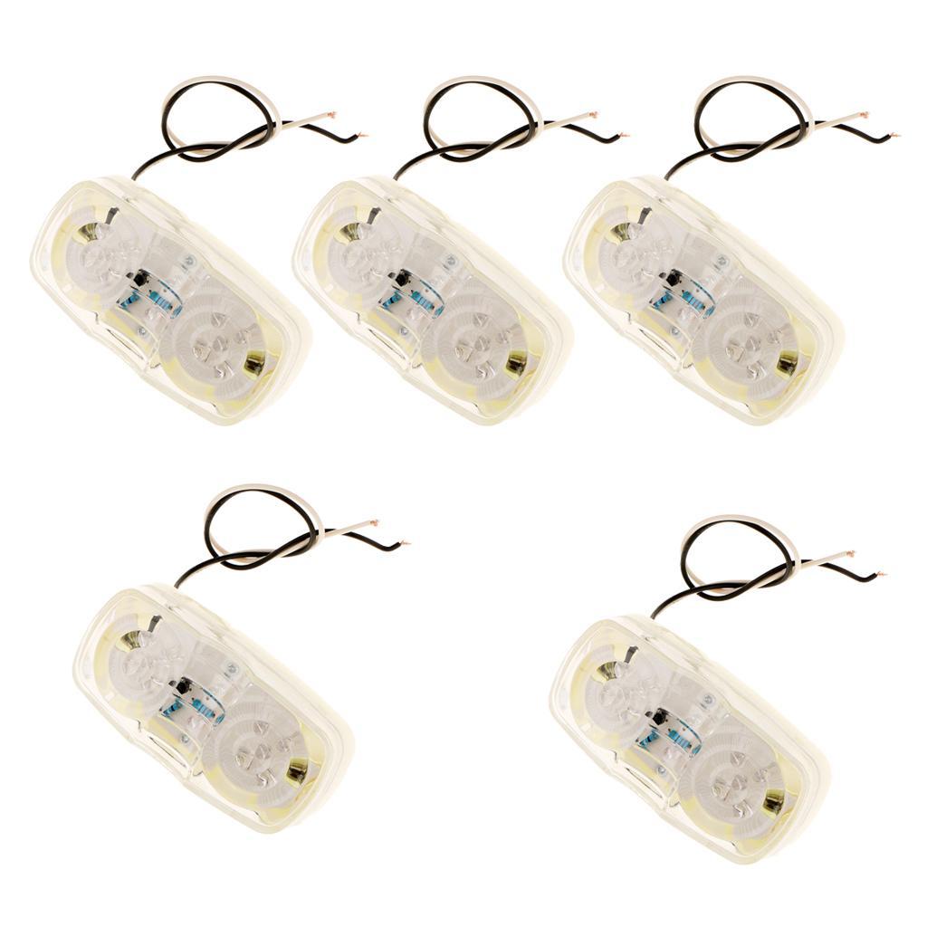 5 Pieces  Trailer Side Lamp Clearance Lights Indicator Lamp